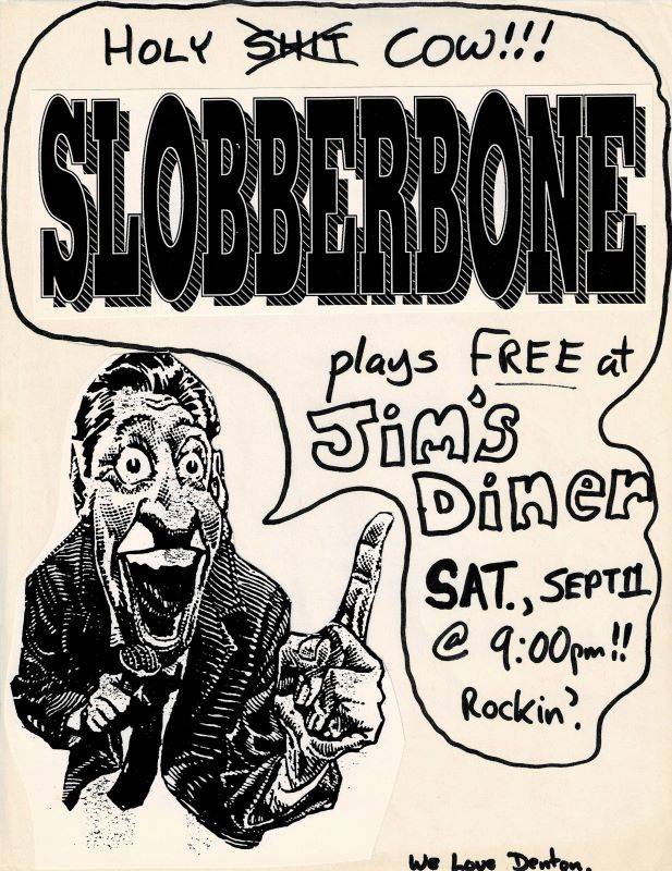 Slobberbone flyer for Jim's Diner.