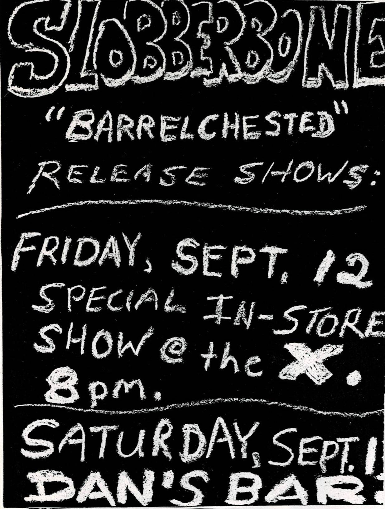 Slobberbone Barrelchested release flyer