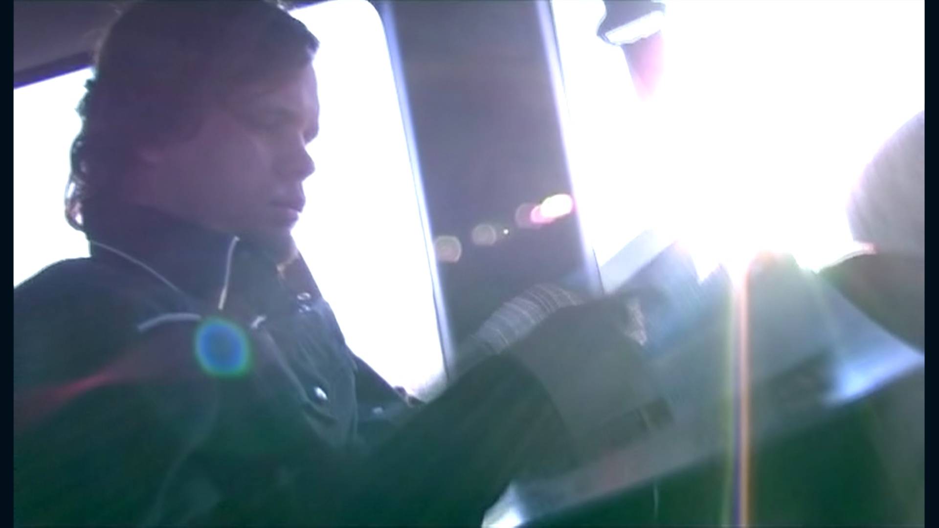 Tony Harper in the van