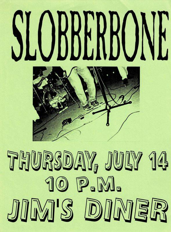 Slobberbone flyer for Jim's Diner.