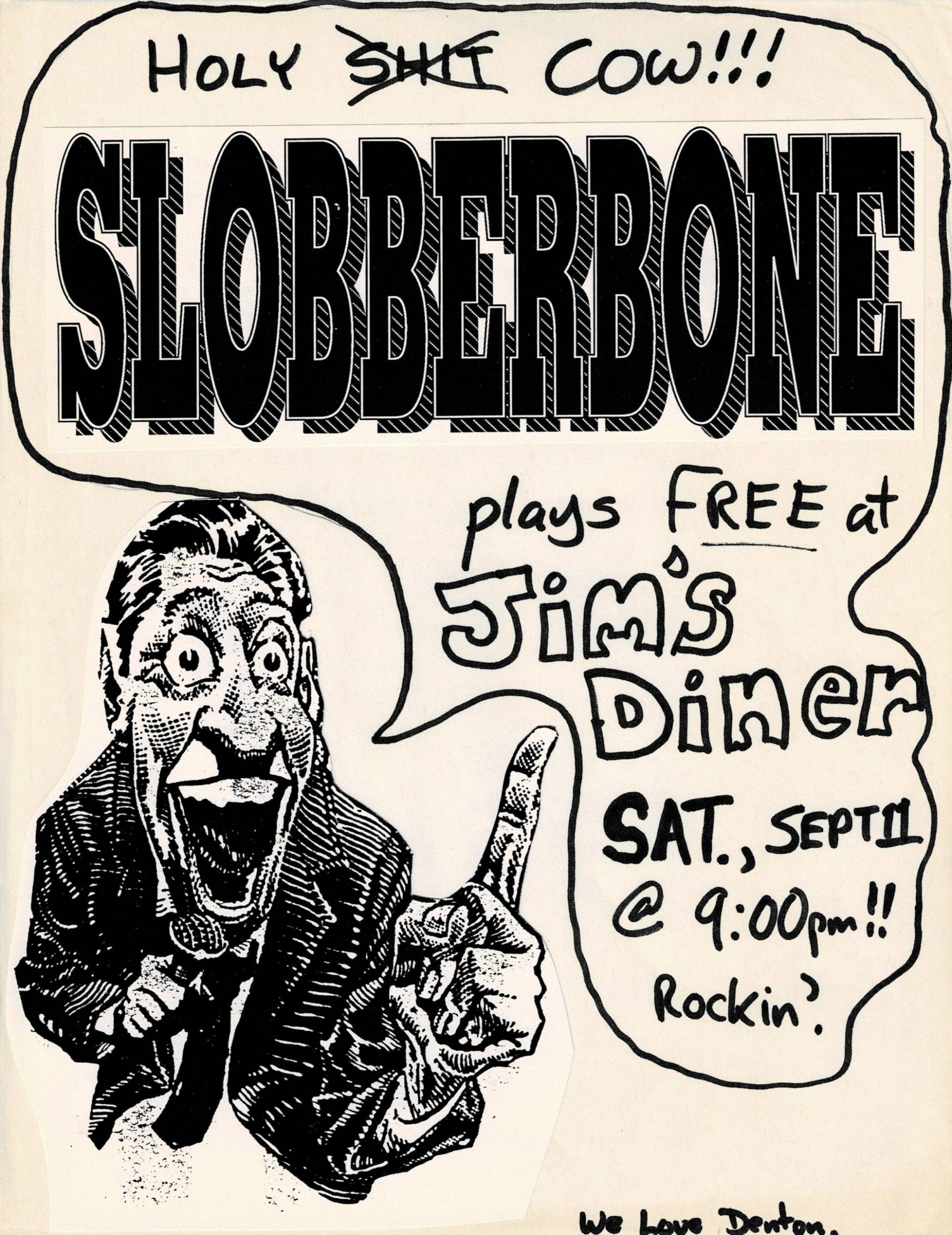 Slobberbone at Jim's Diner flyer